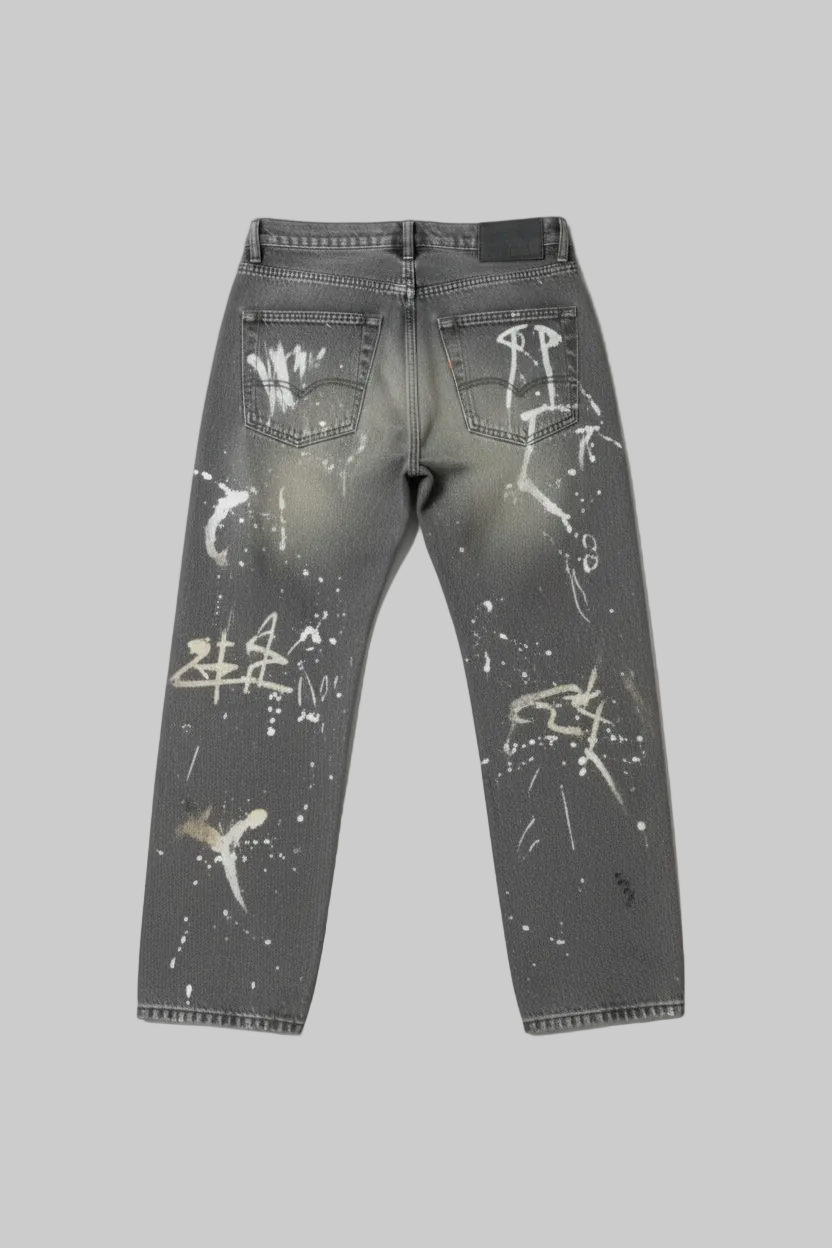 Jean Baggy Graffiti Y2K Vintage Harajuku