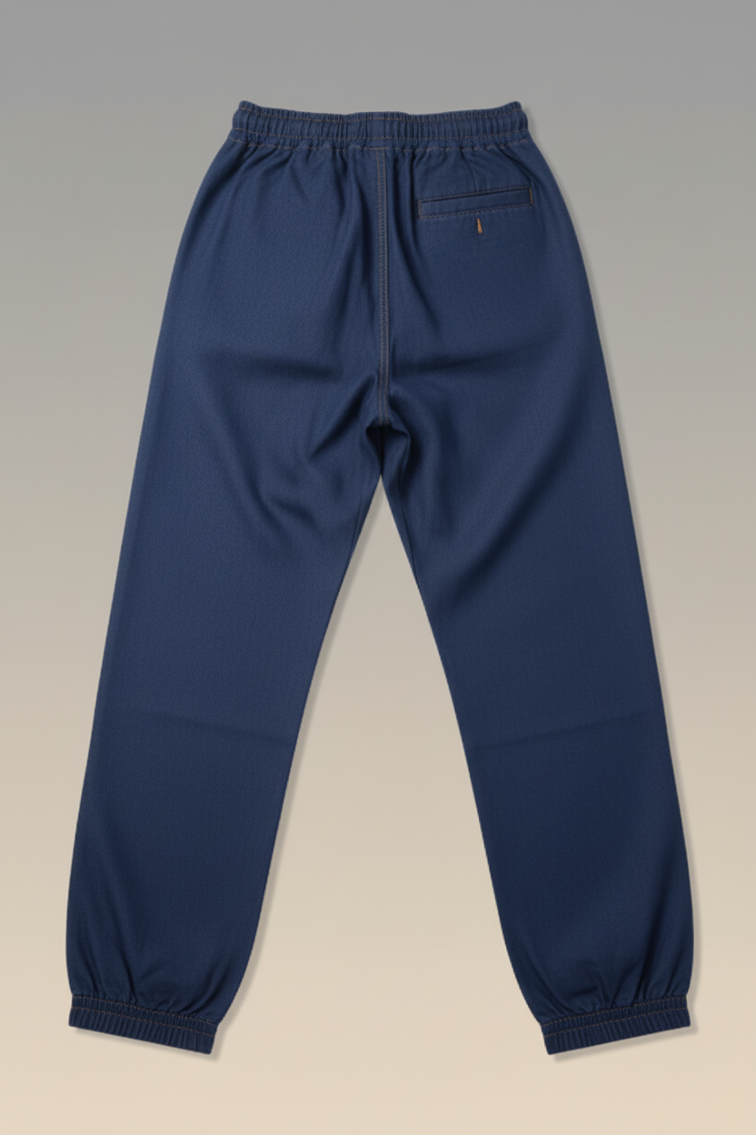 Pantalon cargo bleu marine dos